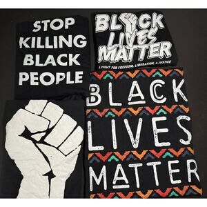Lot of 5 Black Lives Matter BLM Activism T-Shirts Hat Men's Size 3XL Mostly NEW